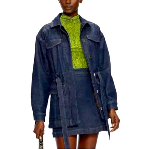 COPY - TED BAKER GELLIER DENIM UTILITY JACKET SZ US 10/12 TED SZ 4 - Picture 5 of 13